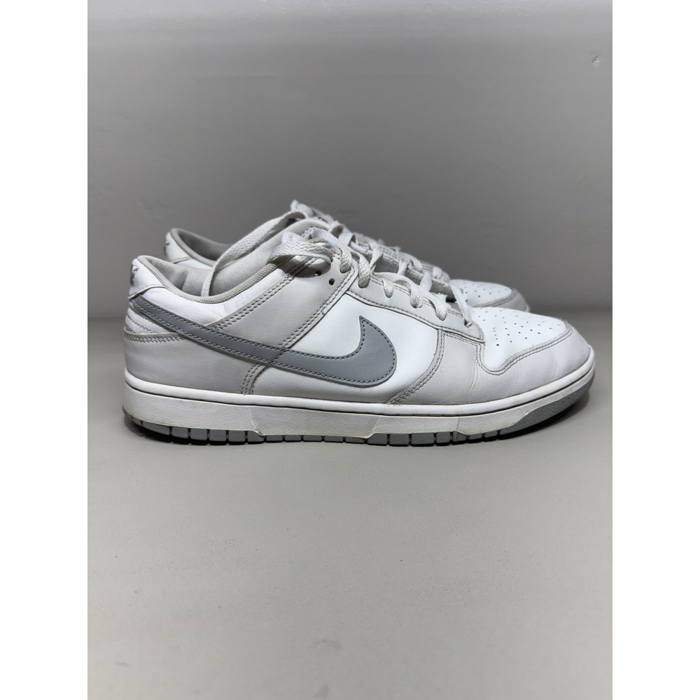 Nike Dunk Low Men's Low Top Lace-Up Leather Sneaker Summit White Grey DV0831-106